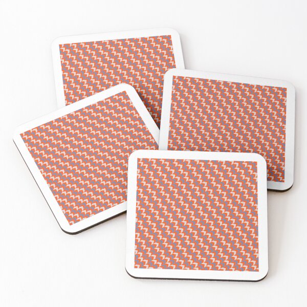 Item preview, Red-Orange Blue-Grey Herringbone Chevron Eternal Impressions designed and sold by Alchemy-A-La-G.