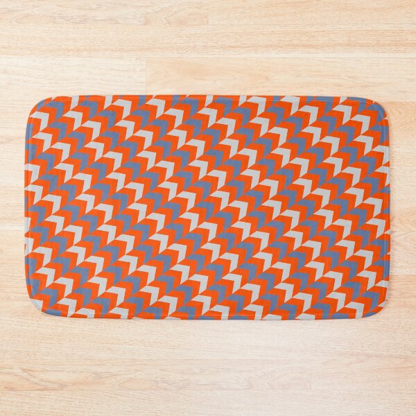 Item preview, Red-Orange Blue-Grey Herringbone Chevron Eternal Impressions designed and sold by Alchemy-A-La-G.