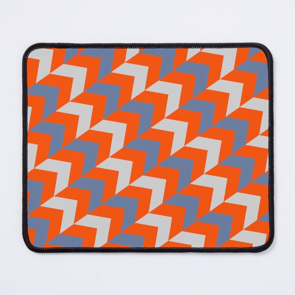 Item preview, Red-Orange Blue-Grey Herringbone Chevron Eternal Impressions designed and sold by Alchemy-A-La-G.