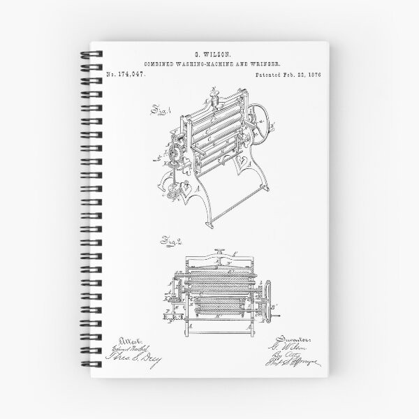 Artikelvorschau, Kombinierte Waschmaschine und Wringer, weißer Hintergrund entworfen und verkauft von Peek-Designs.
