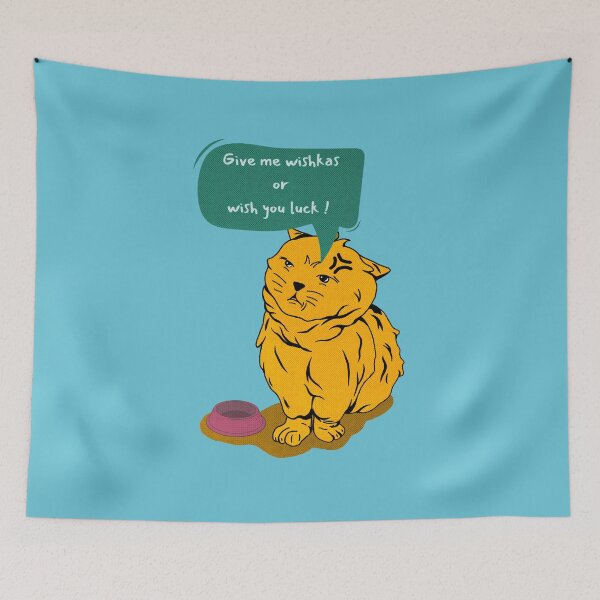 Item preview, Angy Orange Cat Asking for Food designed and sold by DJava-ArtO.