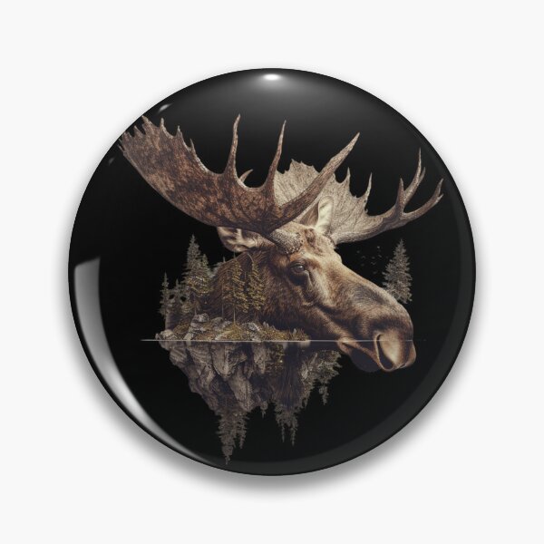 Item preview, My Spirit  Animal is Moose. Moose head with nature. designed and sold by elnexshop.