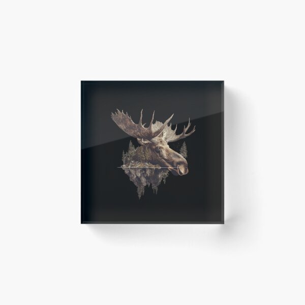 Item preview, My Spirit  Animal is Moose. Moose head with nature. designed and sold by elnexshop.