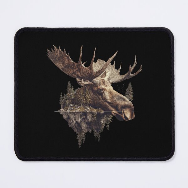 Item preview, My Spirit Animal is Moose. Moose head with nature. designed and sold by elnexshop.