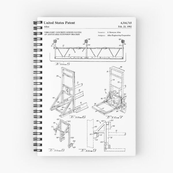 Item preview, Concrete Screed Patent Poster Drawing White Background designed and sold by Peek-Designs.