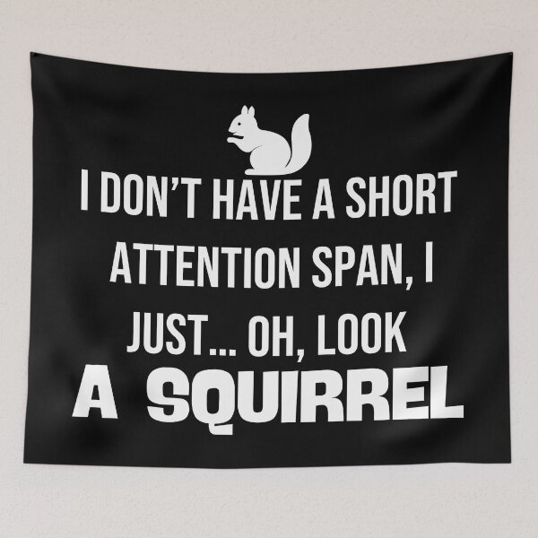 Item preview, Funny ADHD Awareness - Short Attention Span Squirrel Humor designed and sold by Unitepeople.