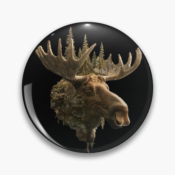 Item preview, My Spirit  Animal is Moose. Moose head with nature. designed and sold by elnexshop.