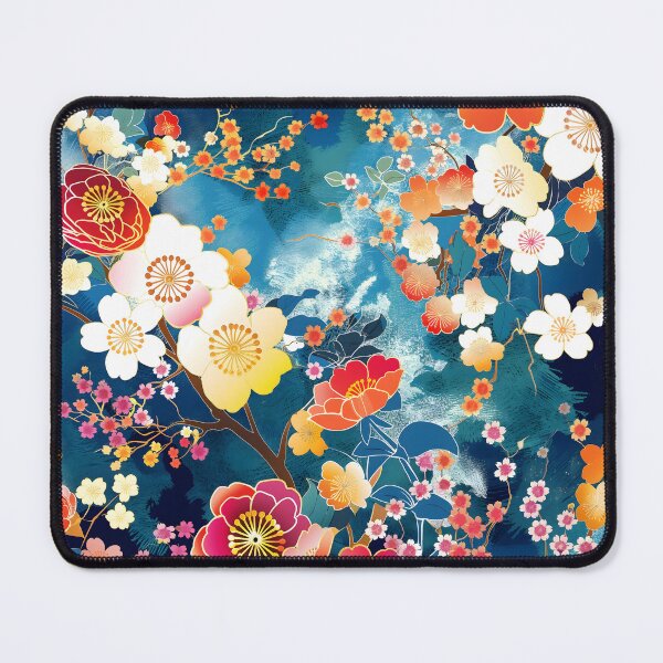 Item preview, Japanese flowers inspired pattern designed and sold by CulturalVibes.