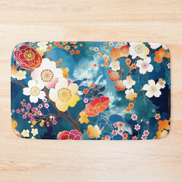 Item preview, Japanese flowers inspired pattern designed and sold by CulturalVibes.