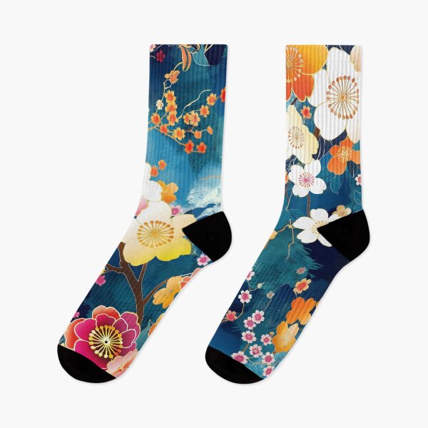 Item preview, Japanese flowers inspired pattern designed and sold by CulturalVibes.