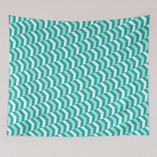 Item preview, Green Tricolor Diagonal Herringbone Arrow Chevron Eternal Impressions designed and sold by Alchemy-A-La-G.