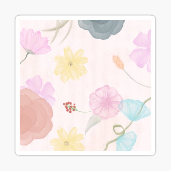 Item preview, watercolour floral pattern illustration designed and sold by vitaillustrates.