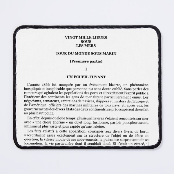 Item preview, First page of Jules Verne's book Vingt mille lieues sous les mers designed and sold by LunaMothDesigns.
