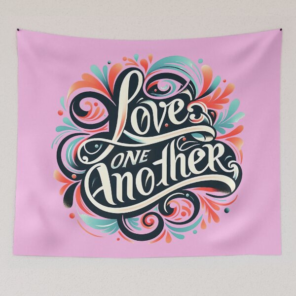 Item preview, Love One Another, typography designed and sold by maxmaj.