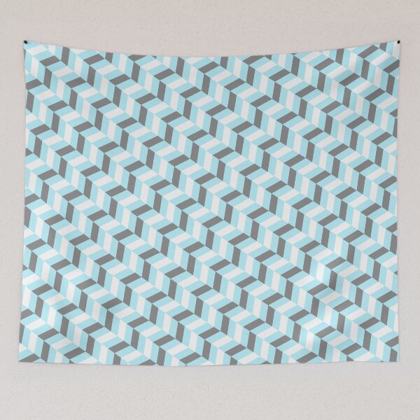 Item preview, Baby Blue Diagonal Herringbone Arrow Chevron Eternal Impressions designed and sold by Alchemy-A-La-G.