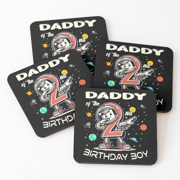 Item preview, Daddy of The 2nd Birthday Boy Astronaut B-Day Family Party designed and sold by Jungle Hub.