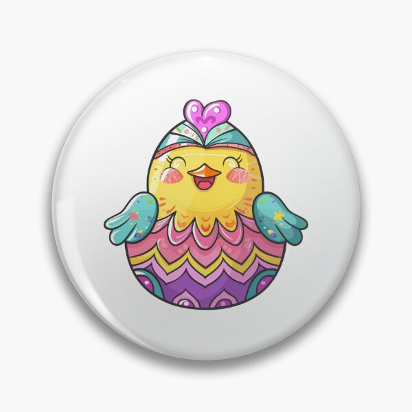 Item preview, Kawaii Easter Egger Chicken with Painted Easter Egg designed and sold by KawaiiArtStyle.