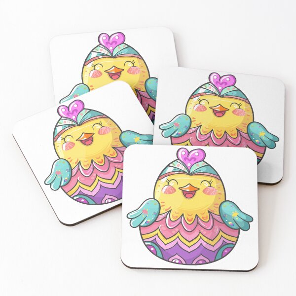 Item preview, Kawaii Easter Egger Chicken with Painted Easter Egg designed and sold by KawaiiArtStyle.