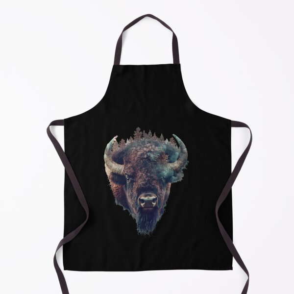 Item preview, My Spirit Animal is Bison. Bison head with nature. designed and sold by elnexshop.