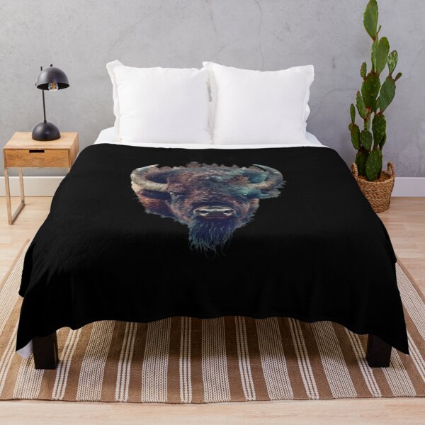 Item preview, My Spirit  Animal is Bison. Bison head with nature. designed and sold by elnexshop.