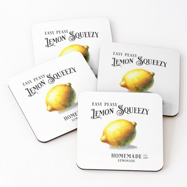 Item preview, Easy peasy Lemon squeezy with background designed and sold by nibblyandco.