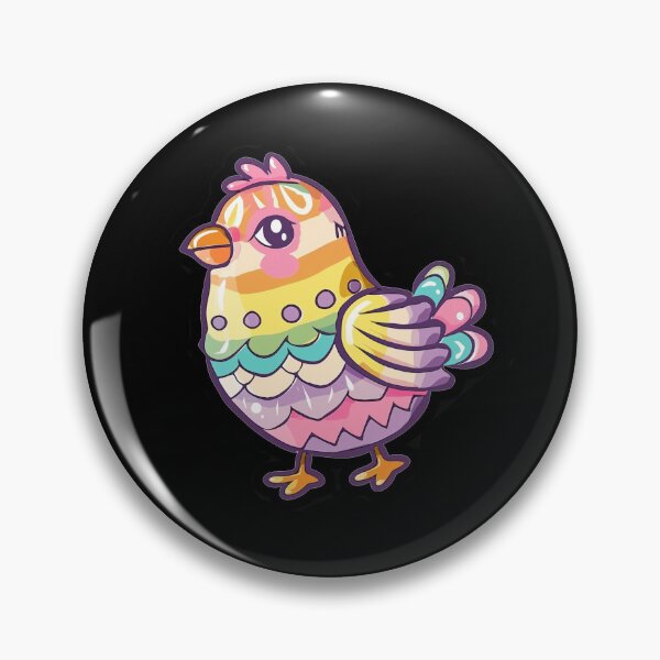 Item preview, Kawaii Rainbow Easter Egger Chicken  designed and sold by KawaiiArtStyle.