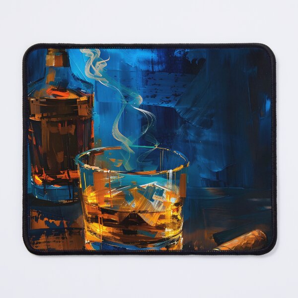 Item preview, Smoky Elixir- A Cubist Exploration of Cigar and Whiskey Harmony in Artistic Splendor designed and sold by OlfactoART Studio.