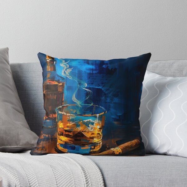 Item preview, Smoky Elixir- A Cubist Exploration of Cigar and Whiskey Harmony in Artistic Splendor designed and sold by OlfactoART Studio.