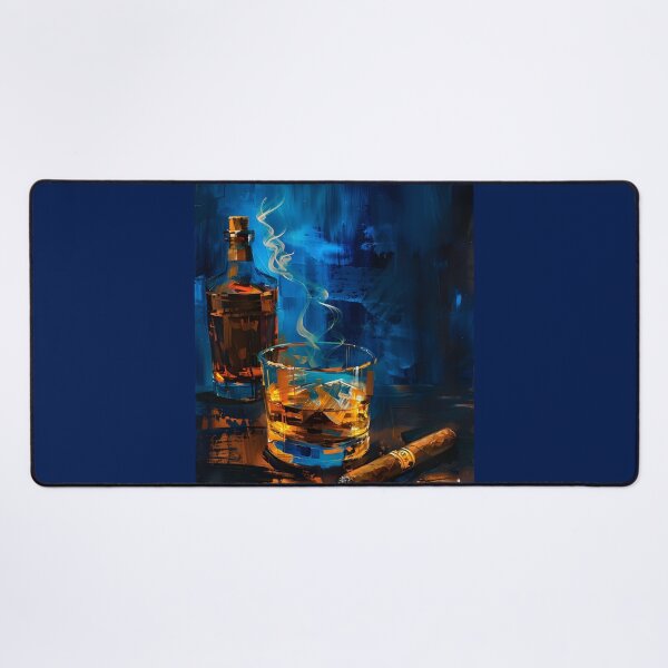 Item preview, Smoky Elixir- A Cubist Exploration of Cigar and Whiskey Harmony in Artistic Splendor designed and sold by OlfactoART Studio.