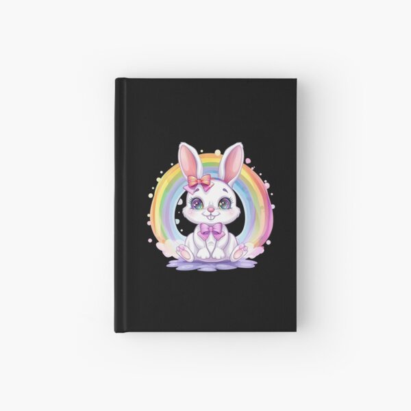 Item preview, Kawaii Easter Bunny with Rainbow designed and sold by KawaiiArtStyle.