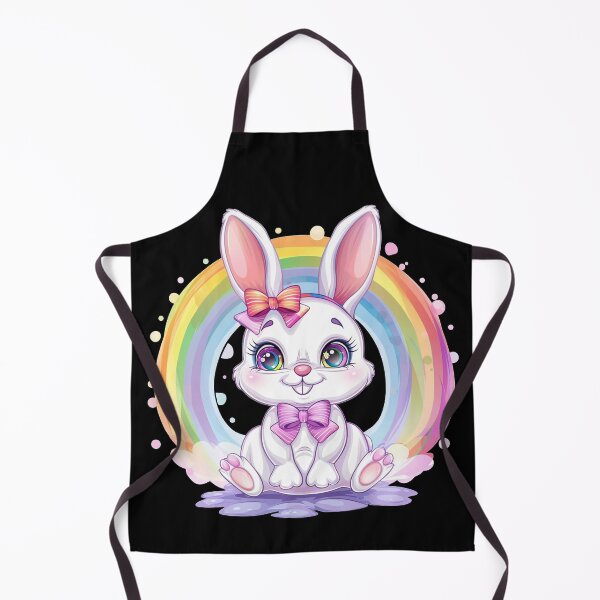Artikelvorschau, Kawaii Osterhase mit Regenbogen entworfen und verkauft von KawaiiArtStyle.