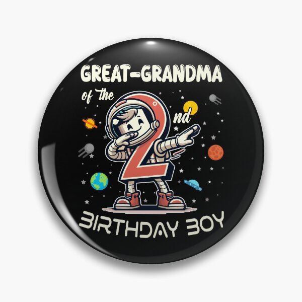 Item preview, Great Grandma of The 2nd Birthday Boy Astronaut B-Day Family designed and sold by Jungle Hub.