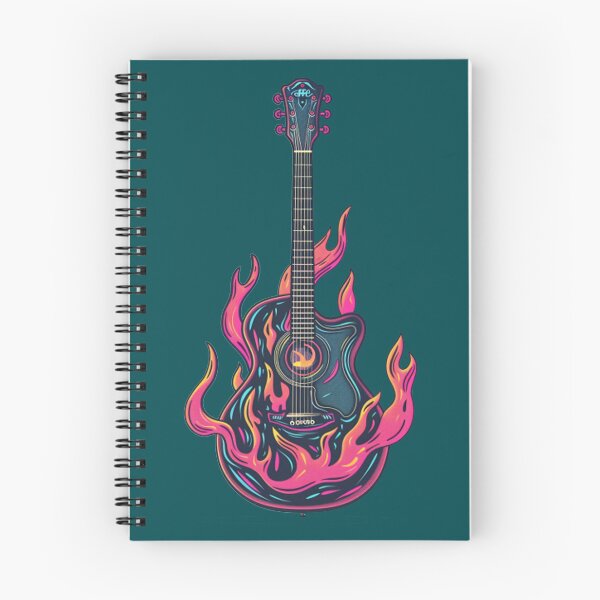 Item preview, Flaming Acoustic Guitar designed and sold by -DEEWOLF-.