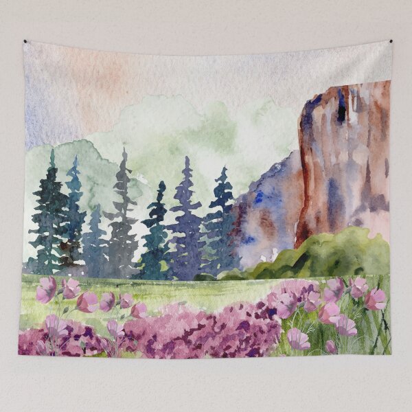 Item preview, Mountain Flowers in Watercolor designed and sold by tomorrowsart.