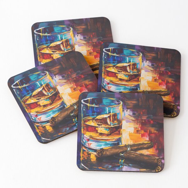 Item preview, Vibrant Palette- A Fusion of Cubist, Fauvist, and Impressionist Hues in Whiskey and Cigar designed and sold by OlfactoART Studio.