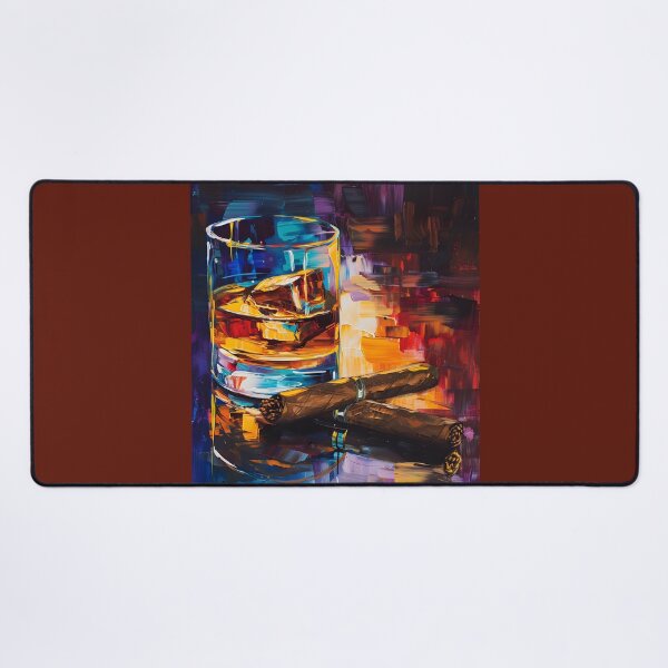 Item preview, Vibrant Palette- A Fusion of Cubist, Fauvist, and Impressionist Hues in Whiskey and Cigar designed and sold by OlfactoART Studio.