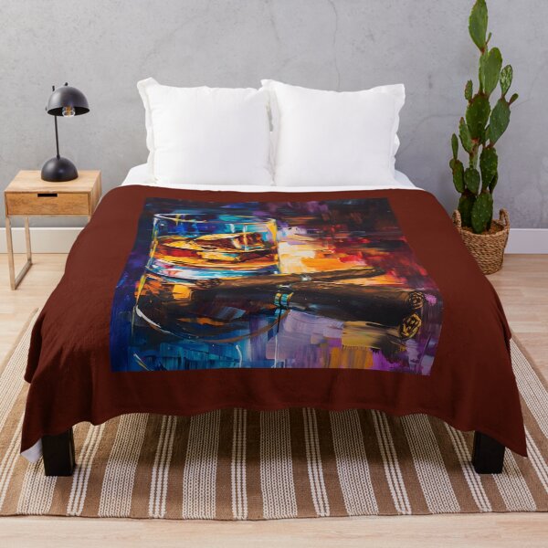 Item preview, Vibrant Palette- A Fusion of Cubist, Fauvist, and Impressionist Hues in Whiskey and Cigar designed and sold by OlfactoART Studio.