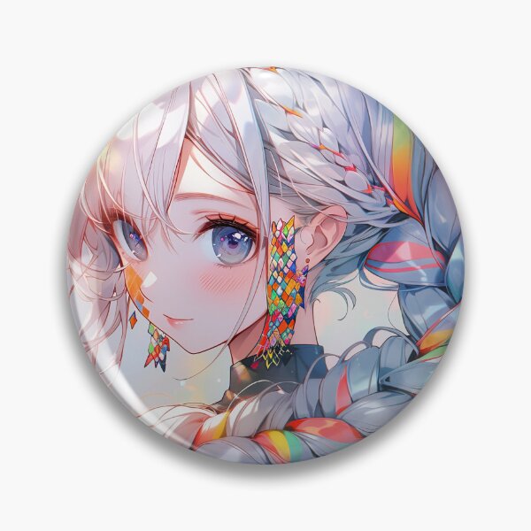 Item preview, Prismatic Radiant Braids Anime Girl designed and sold by bubblegoth.