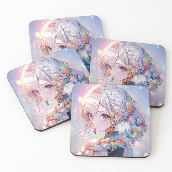Item preview, Prismatic Radiant Braids Anime Girl designed and sold by bubblegoth.
