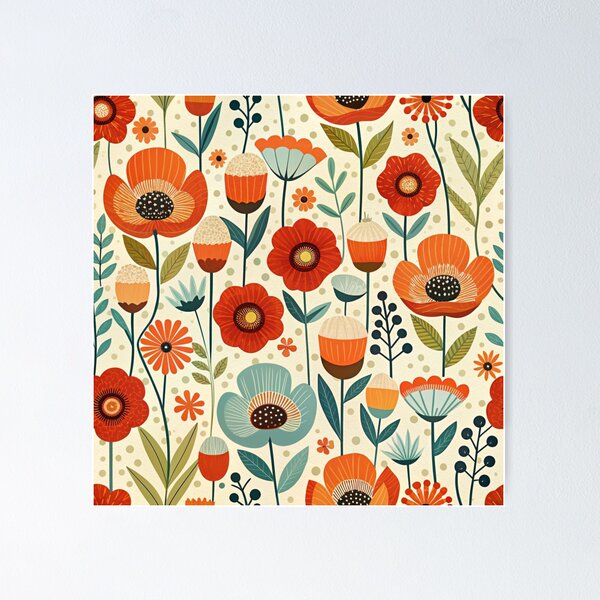 Item preview, Pattern Spring Poppy Garden designed and sold by AOCollections.