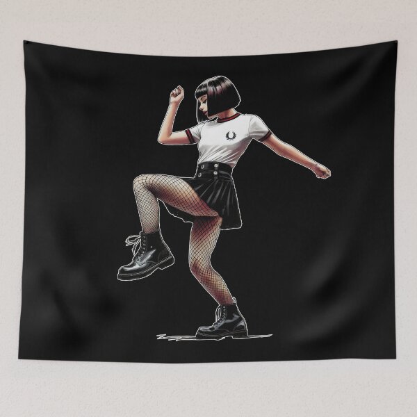 Item preview, Dancing Skinhead Ska Girl designed and sold by fatbanana.