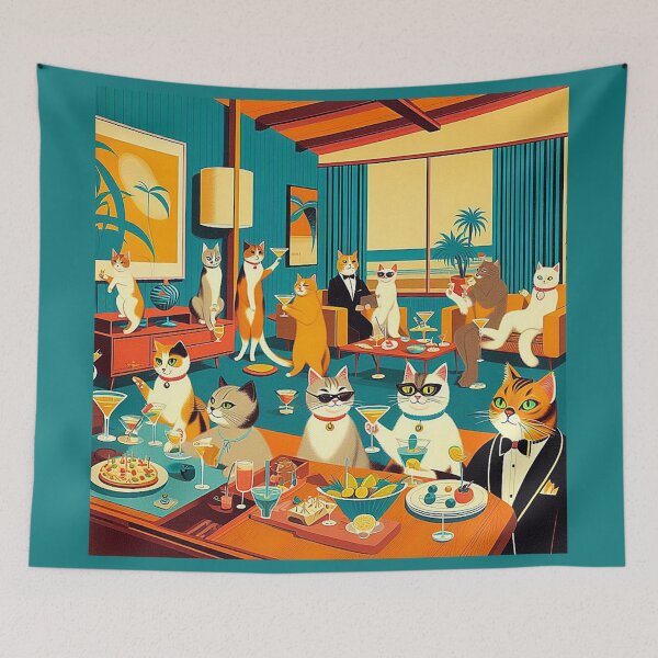 Item preview, WHEN THE HOOMANS ARE AWAY THE CATS PARTAY! designed and sold by CinemaObscura.