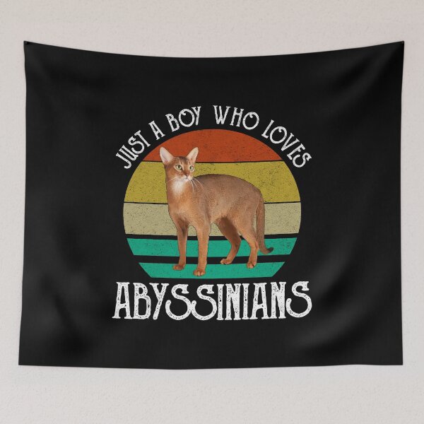 Item preview, Just A Boy Who Loves Abyssinians designed and sold by Cat Lady Designs.
