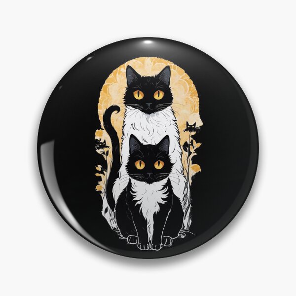 Item preview, BLACK CAT WHITE CAT CUTE KITTEN designed and sold by digitalartlb.