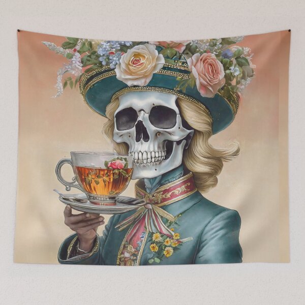 Item preview, A rich British woman drinking tea at the Death Feast designed and sold by GreissDesign.
