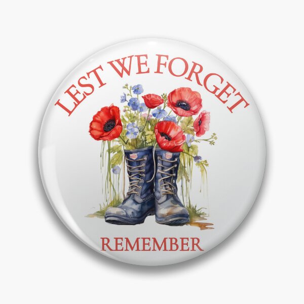 Item preview, Rememberance Day, Memorial Day Design, Watercolor Military boots, Red Poppies, Lest We Forget designed and sold by MerchSearchCO.