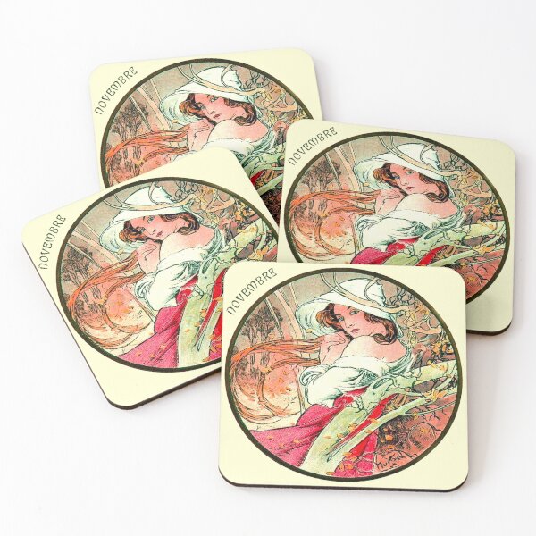 Item preview, Art Nouveau November Calendar Alphonse Mucha designed and sold by JoolyA.
