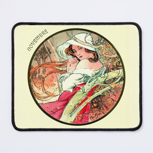 Item preview, Art Nouveau November Calendar Alphonse Mucha designed and sold by JoolyA.
