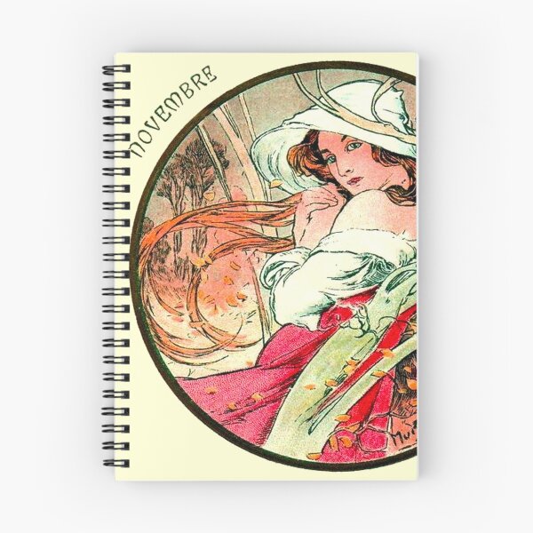 Item preview, Art Nouveau November Calendar Alphonse Mucha designed and sold by JoolyA.