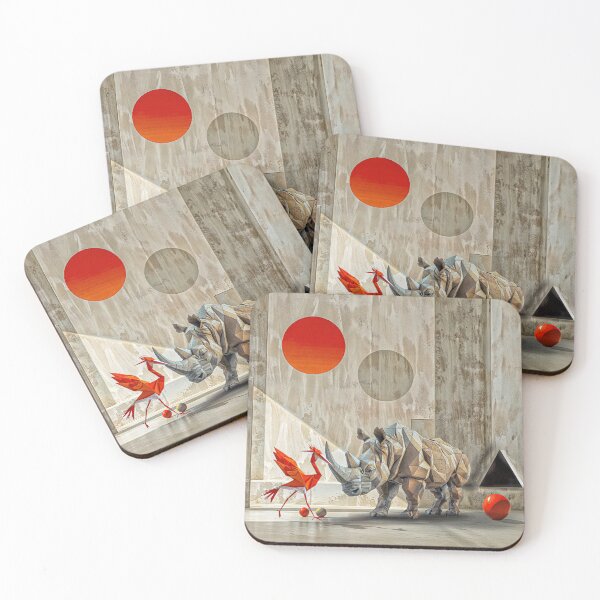 Item preview, Animals geometry and minimalism: Rhinoceros and Flamingo Bird designed and sold by JaN44Fotografia.